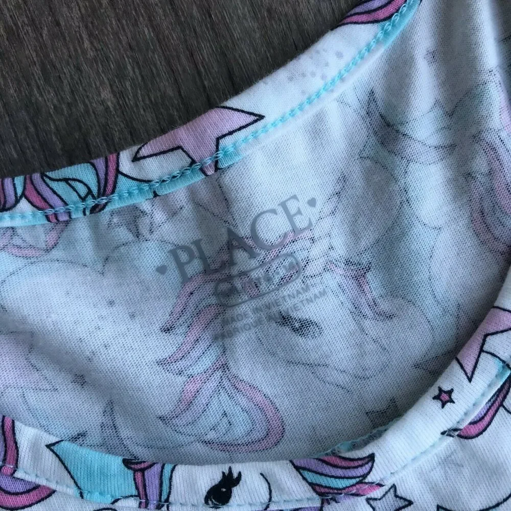Children's Place Girls Dress Size XXL 16 Unicorn Tank‎ Fit and Flare NEW